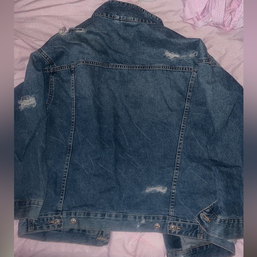 Oversized Jean Jacket W/ Rips